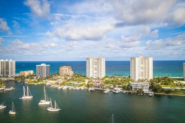 Aerial Of Lake Boca Raton, Florida